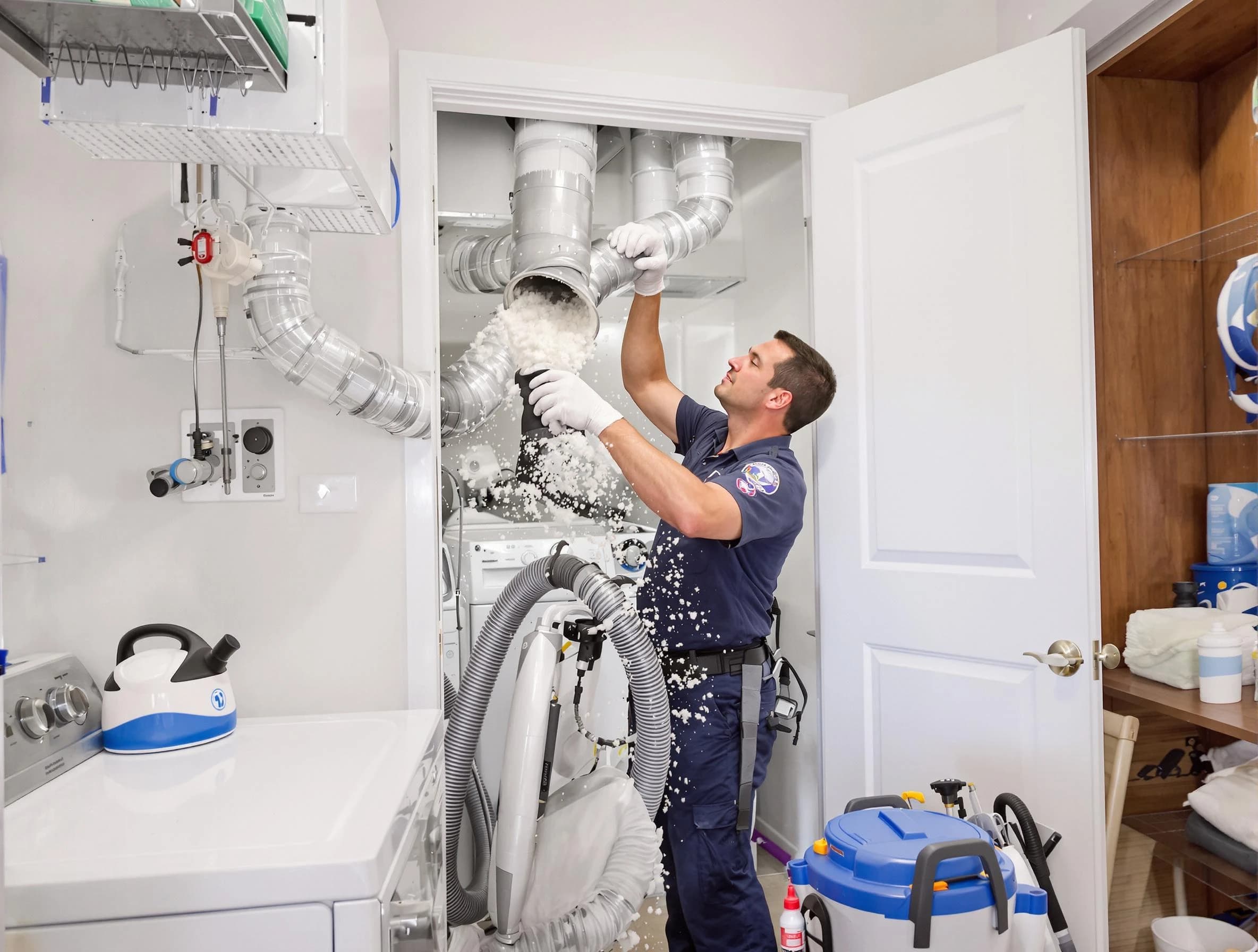Green Hill Dryer Vent Cleaning technician delivering thorough residential dryer vent cleaning service in Green Hill