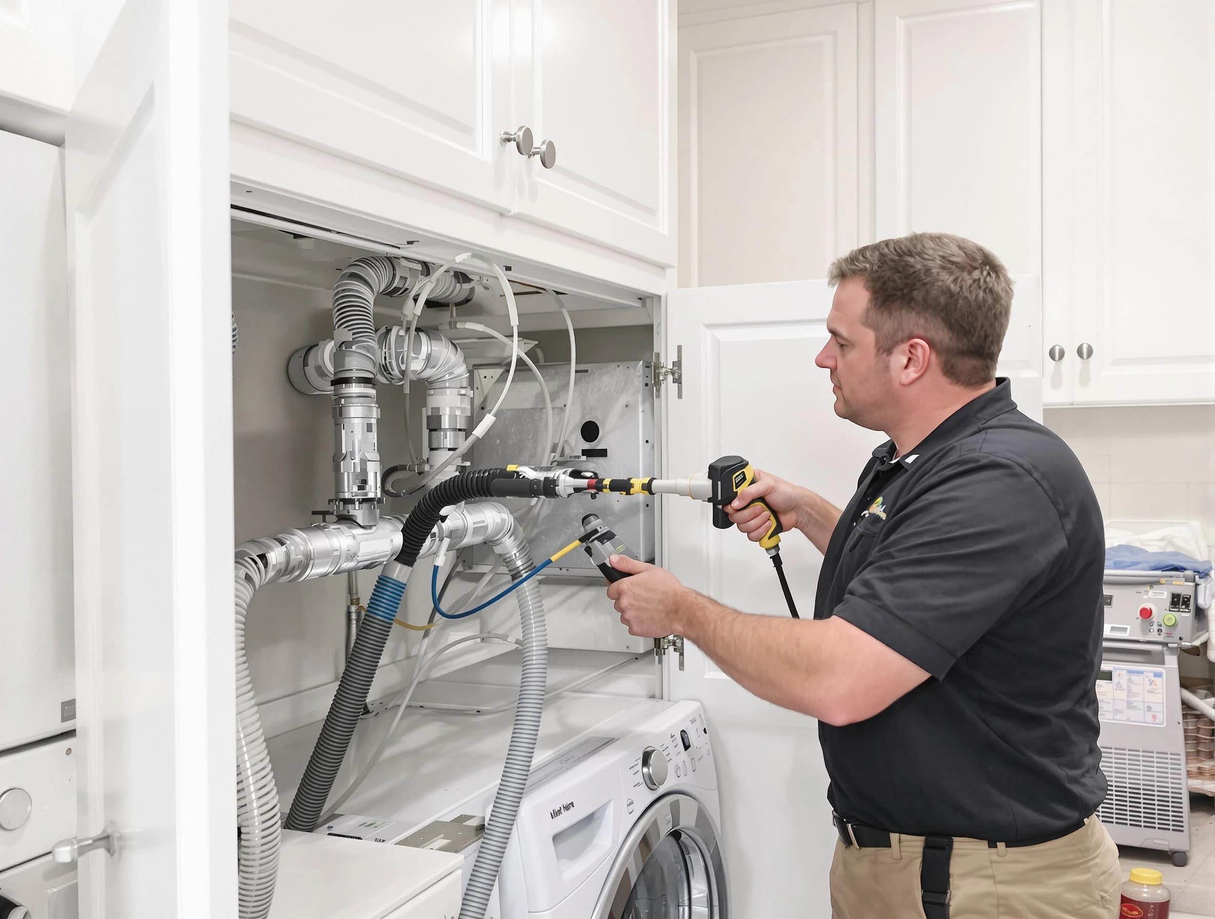 Green Hill Dryer Vent Cleaning professional removing severe blockage from a clogged dryer vent in Green Hill