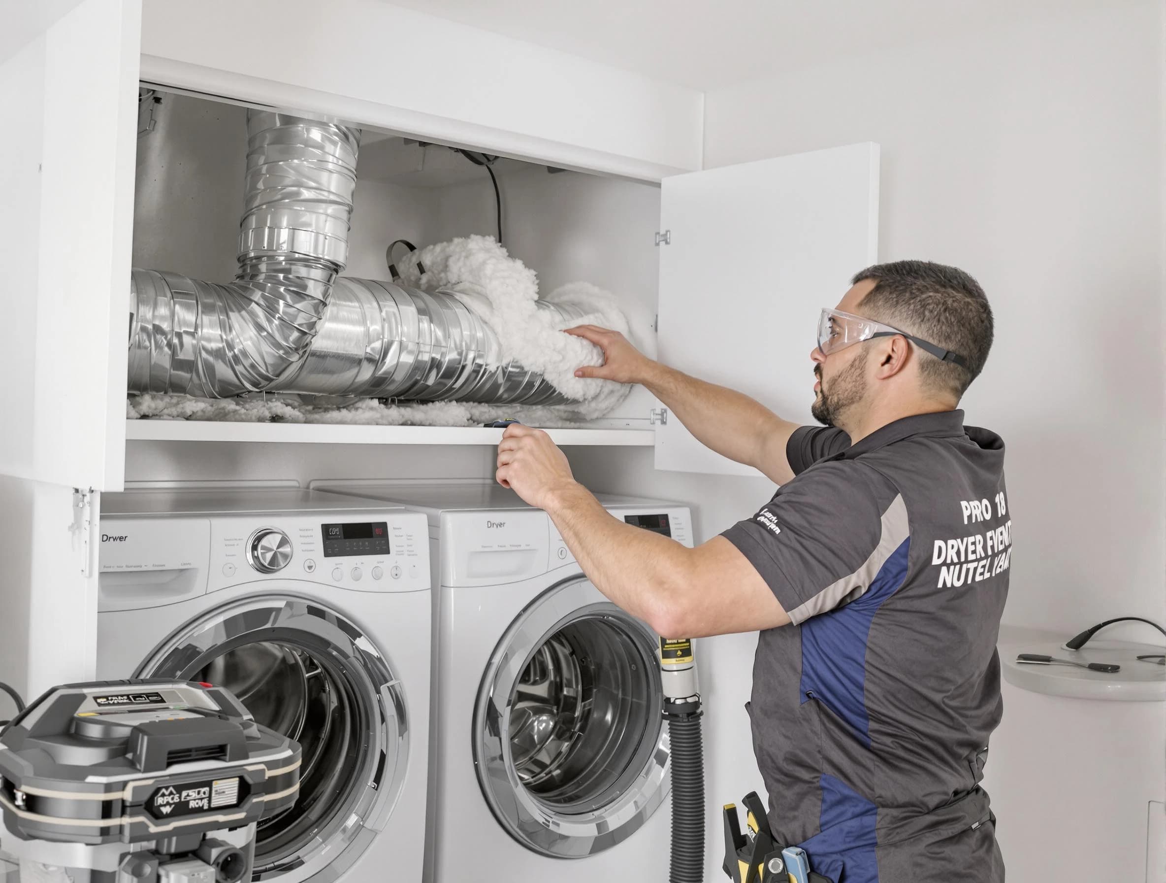 Green Hill Dryer Vent Cleaning certified technician performing specialized gas dryer vent cleaning in Green Hill